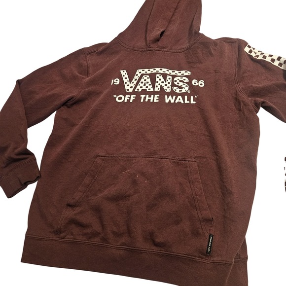 Vans Hoodie Kids Large Off The Wall 1966 Checkered Pullover Skate Sweatshirt - Picture 1 of 9